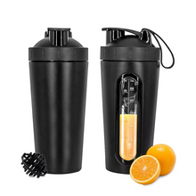 Load image into Gallery viewer, Stainless Steel 24oz Sports Shaker Bottle with Measurement Scale for Gym and Outdoor Fitness