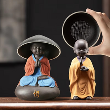 Load image into Gallery viewer, Ceramic Little Monk Tea Strainer for Tea Ceremony and Home Décor