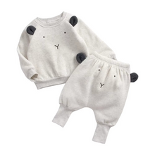 Load image into Gallery viewer, Cozy Winter Baby Outfit Set Cotton Long Sleeve Top and Pants