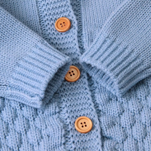 Load image into Gallery viewer, Cozy Knit Hooded Baby Romper with Adorable Bear Ears