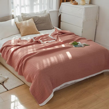 Load image into Gallery viewer, Muslin Cotton Blanket Multi-Layer Lightweight Bedspread