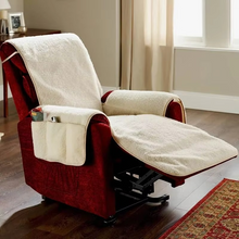 Load image into Gallery viewer, Plush Fleece Recliner and Armchair Protector Pad – Thick, Nonslip Furniture Cover