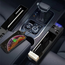 Load image into Gallery viewer, Car Seat Gap Storage Box with Charging Cable