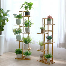 Load image into Gallery viewer, Bamboo Plant Stand Rack, 5 and 6 Tier Indoor Outdoor Flower Pot Holder Shelf