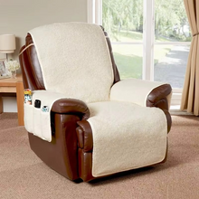 Load image into Gallery viewer, Plush Fleece Recliner and Armchair Protector Pad – Thick, Nonslip Furniture Cover