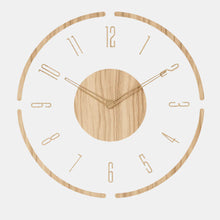Load image into Gallery viewer, Round Minimalist Wall Clock, Silent Quartz Wood Design