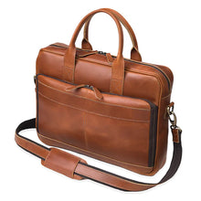 Load image into Gallery viewer, Austin Laptop Leather Briefcase, Buffalo Leather, Tan