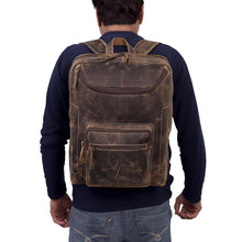 Load image into Gallery viewer, Vintage Leather Travel Backpack, Full Grain Buffalo Leather
