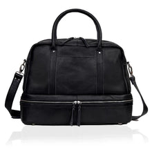 Load image into Gallery viewer, Leather Duffle Bag Full Grain Buffalo Leather Black