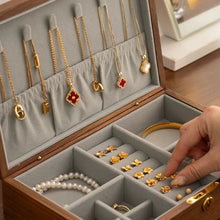Load image into Gallery viewer, Jewelry Box Hand-Painted Solid Walnut Organizer