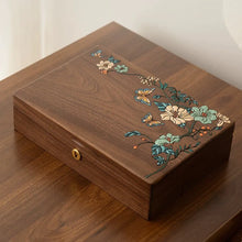 Load image into Gallery viewer, Jewelry Box Hand-Painted Solid Walnut Organizer