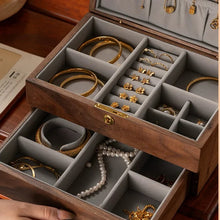 Load image into Gallery viewer, Solid Wood Jewelry Box Organizer with Dual Drawers