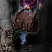 Load image into Gallery viewer, Roosevelt Buffalo Leather Briefcase 16 Inch