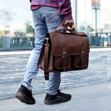 Load image into Gallery viewer, Roosevelt Buffalo Leather Briefcase 16 Inch