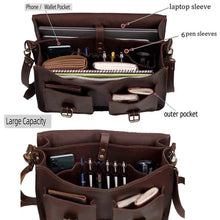 Load image into Gallery viewer, Roosevelt Buffalo Leather Briefcase 16 Inch