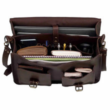 Load image into Gallery viewer, Roosevelt Buffalo Leather Briefcase 16 Inch