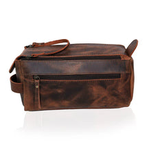 Load image into Gallery viewer, Wyoming Leather Toiletry Dopp Kit, Full Grain Buffalo Leather Travel Organizer