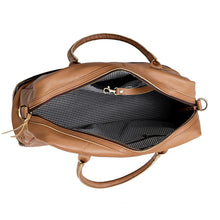Load image into Gallery viewer, Women Leather Duffel Bag, Full Grain Buffalo Leather Tan