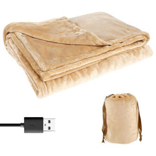 Load image into Gallery viewer, Flannel Heated Blanket with Power Bank Operation, 63x33 Inches