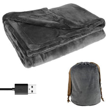 Load image into Gallery viewer, Flannel Heated Blanket with Power Bank Operation, 63x33 Inches