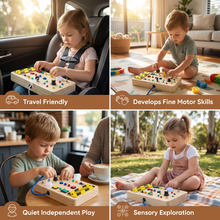 Load image into Gallery viewer, Wooden Activity Board with Multiple Switches and LED Lights for Toddlers