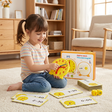 Load image into Gallery viewer, Interactive Learning Clock for Kids with Movable Hands, Time Cards, and Dice
