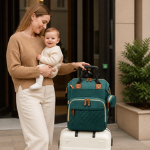 Load image into Gallery viewer, 3 in 1 Travel Diaper Backpack with Foldable Baby Bed in Eight Colors