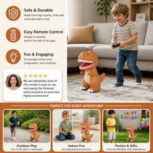 Load image into Gallery viewer, Inflatable T-Rex Dinosaur with Remote Control Steering
