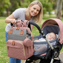 Load image into Gallery viewer, 3 in 1 Travel Diaper Backpack with Foldable Baby Bed in Eight Colors