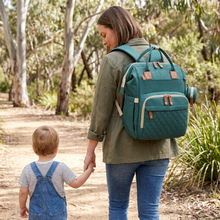 Load image into Gallery viewer, 3 in 1 Travel Diaper Backpack with Foldable Baby Bed in Eight Colors