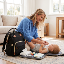 Load image into Gallery viewer, 3 in 1 Travel Diaper Backpack with Foldable Baby Bed in Eight Colors