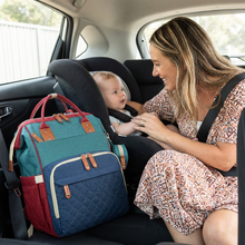 Load image into Gallery viewer, 3 in 1 Travel Diaper Backpack with Foldable Baby Bed in Eight Colors