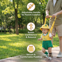 Load image into Gallery viewer, Adjustable Baby Walking Harness with Parent Hand Strap for First Steps Practice