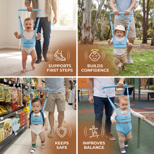 Load image into Gallery viewer, Adjustable Baby Walking Harness with Parent Hand Strap for First Steps Practice