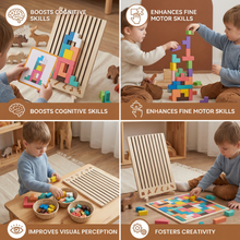 Load image into Gallery viewer, Wooden Shape Sorting Blocks for Early Learning