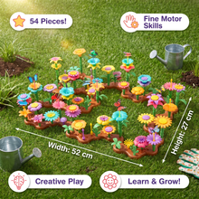 Load image into Gallery viewer, Flower Garden Pegging Game with Multiple Peg Shapes and Stable Base