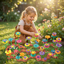 Load image into Gallery viewer, Flower Garden Pegging Game with Multiple Peg Shapes and Stable Base