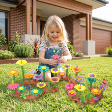 Load image into Gallery viewer, Flower Garden Pegging Game with Multiple Peg Shapes and Stable Base