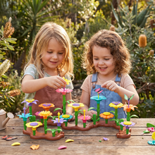 Load image into Gallery viewer, Flower Garden Pegging Game with Multiple Peg Shapes and Stable Base