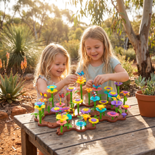 Load image into Gallery viewer, Flower Garden Pegging Game with Multiple Peg Shapes and Stable Base