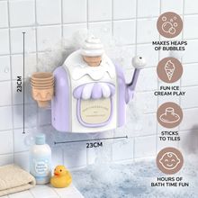 Load image into Gallery viewer, Ice Cream Machine Bath Toy with Bubble Maker and Friendly Face in Four Colors