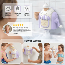 Load image into Gallery viewer, Ice Cream Machine Bath Toy with Bubble Maker and Friendly Face in Four Colors
