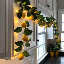 Load image into Gallery viewer, Fairy Light Garland with Ornament Accents in Five Styles, 4.9 Feet Long with Golden Lights for Indoor Decor