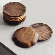 Load image into Gallery viewer, Lucky Clover Walnut Drink Coaster Set