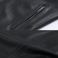 Load image into Gallery viewer, Leather Biker Collar Jacket