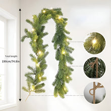 Load image into Gallery viewer, LED Illuminated Christmas Wreath with Warm White Lights