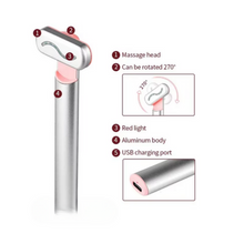 Load image into Gallery viewer, EMS Red Light Therapy Facial Wand with Microcurrent Skin Tightening and Eye Massage
