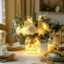 Load image into Gallery viewer, Light Up Flower Jar Arrangement with Warm LED Lights for Tables and Shelves