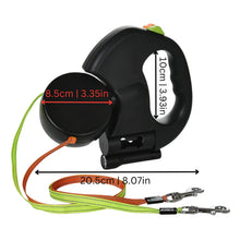 Load image into Gallery viewer, Dual Dog Leash - TangleFree - LED Light & 360° Swivel