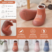 Load image into Gallery viewer, Baby Sock Shoes with Textured Grip Sole and Breathable Fabric for First Steps